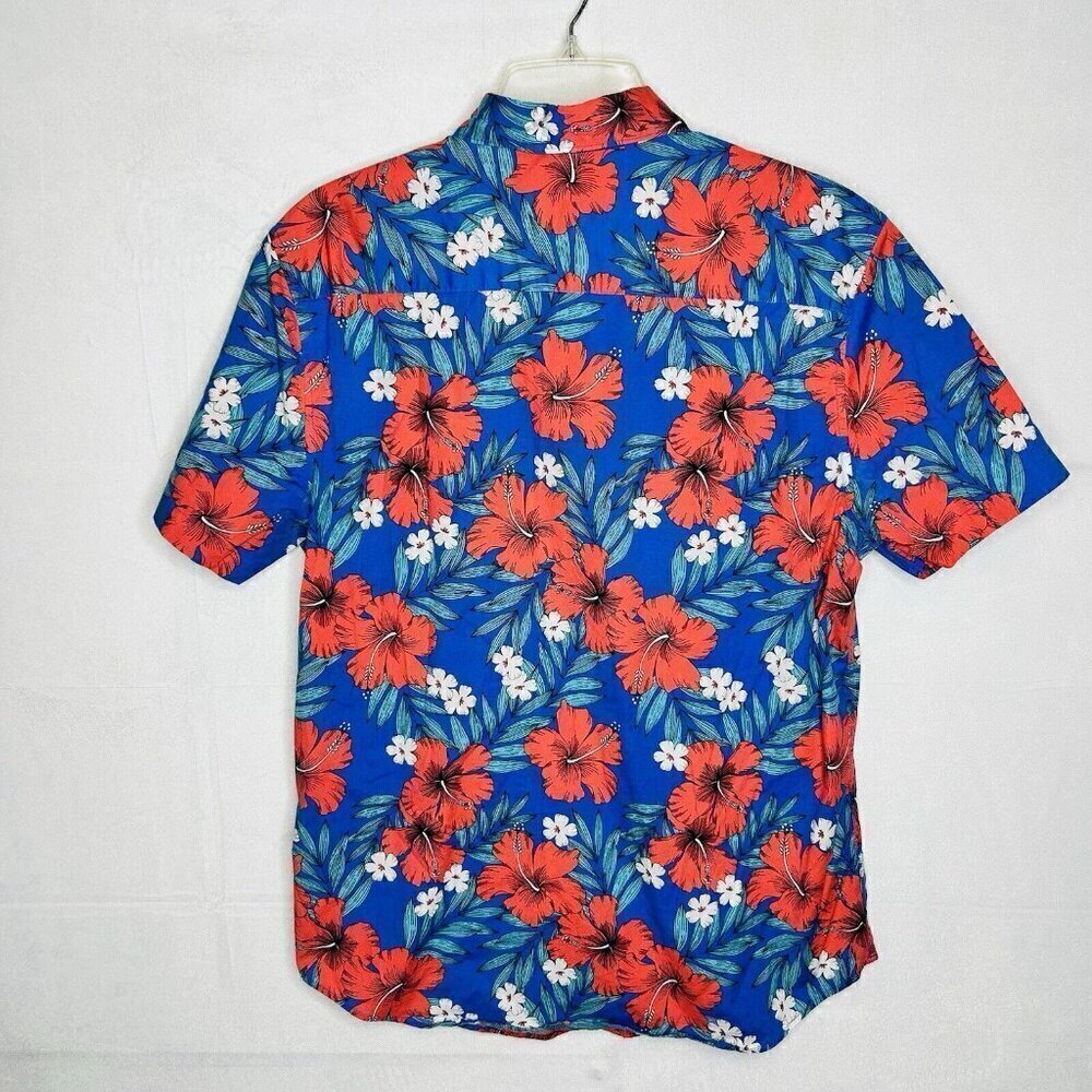 Crown & Ivy Mens Button Down Shirt Sz M Short Sleeve Hawaiian Tropical - Picture 6 of 6